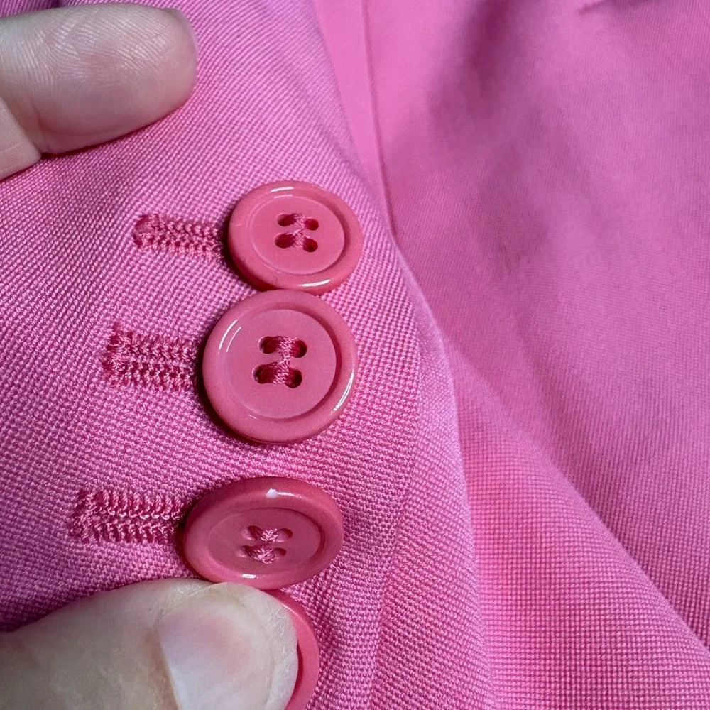 Alexander McQueen- Vibrant Pink Wool Blazer. Size 38 or US 2